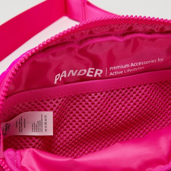 Sonic Pink Large Nylon Belt Bag with Adjustable Strap, Lightweight, Water-Resist - Picture 7 of 7
